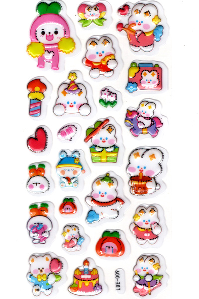 Limmy Наліпка-планувальник з рельєфним зображенням для вечірки «Кролик» розміром 19x9 см — Lde009