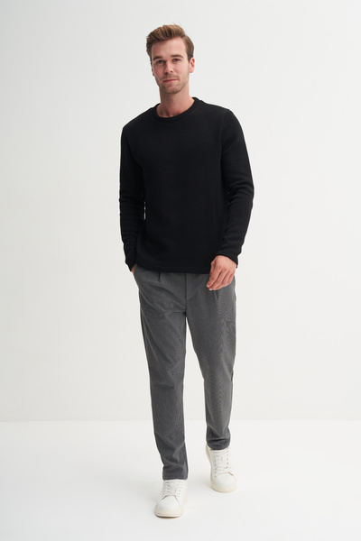 Cazador Hanorac cu croiala normală din amestec de bumbac tricotat Selanik