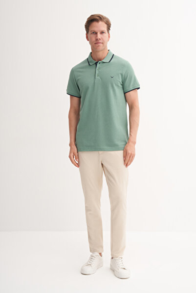 Cazador تي شيرت قطني عادي بياقة بولو وقصة ضيقة