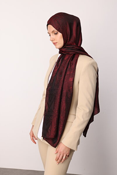 Mooncorn Μαύρο-μπορντό Shine Line Σάλι