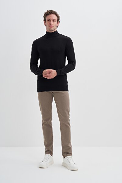 Cazador Cotton Fabric Slim Fit Basic Full Fisherman Sweater