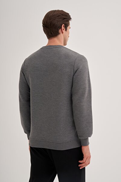 Cazador Kapitone Ottoman Viskon Karışımlı Slim Fit Sweatshirt