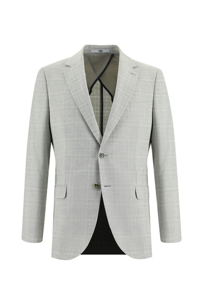 Kiğılı Regular Fit Ekose Keten Karışımlı Takım Elbise