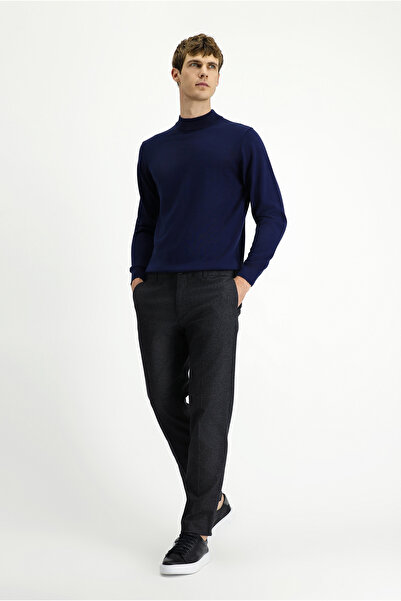 Kiğılı Slim Fit Dar Kesim Desenli Flanel Klasik Pantolon