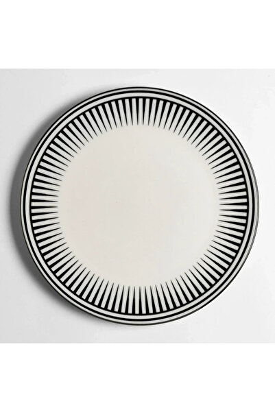 Qua Home Aspen Siyah Çizgili Servis Tabağı 27 cm