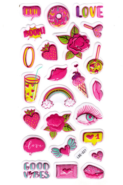 Limmy Roza krofnica jagoda Sa deznom naljepnica - reljefna i planerska etiket...