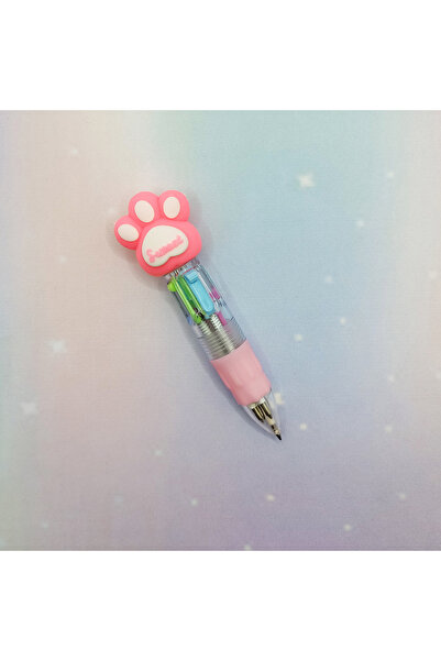 Limmy Pink Mini Paw - 4-color Ballpoint Pen Set 1 Piece