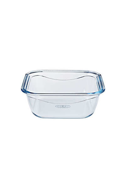 Pyrex Kare Kapaklı Saklama Kabı Mavi 1.9 L