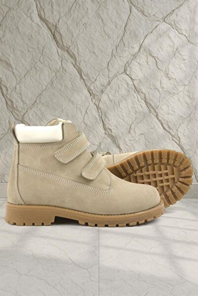 Rakerplus Παιδικές μπότες Neson Γνήσιο Δερμάτινο Mink Velcro