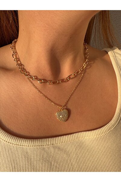 Petra Jeweils ikili gold kalpli kolye