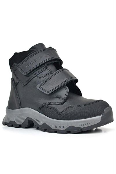Rakerplus Trekking Genuine Leather Black Leather Velcro Boys' Boots