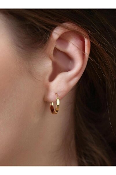 Çgk Çiğdem Gürel Kuyumculuk 14 Ayar Gizli Kilitli Halka Altın Küpe