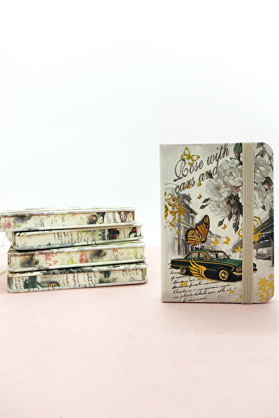 Limmy دفتر ملاحظات كريمي عتيق الحنين مقاس A7 - جيب مرن