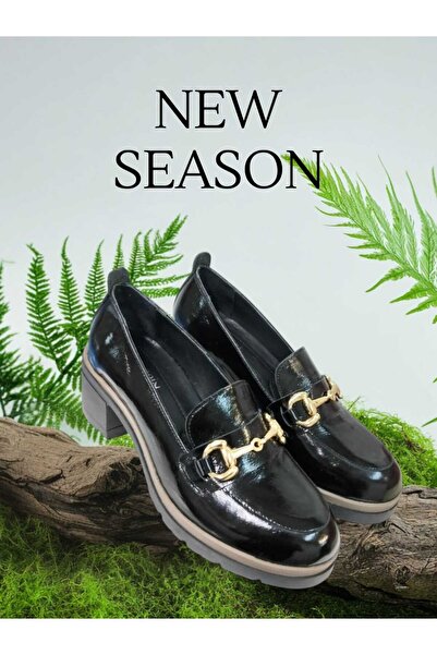 Escarpinshoes KADIN HAKİKİ DERİ TOPUKLU GÜNLÜK ŞIK AYAKKABI
