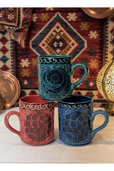 qtahya homes queen of kütahya Renkli Geleneksel Otantik Çini Kupa