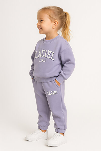 minibambi Girl's Tracksuit Set Crew Neck Laci'El Paris Lilac