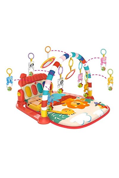 ADİL OYUNCAK piyanolu bebek oyun halısı aktivte matı su yenidoğan aynalı müzikli ışıklı