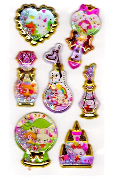 Limmy ملصق حلوى العصير - ملصق مخطط منقوش، 14x8 سم