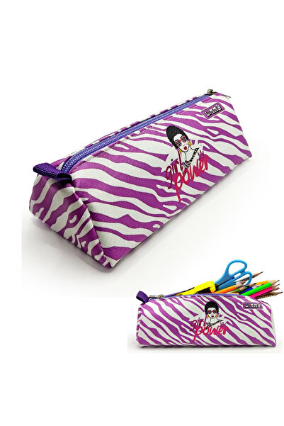 Limmy Пенал Zebra Super Girl Пенал Трикутний пенал Веганський шкіряний пенал ...