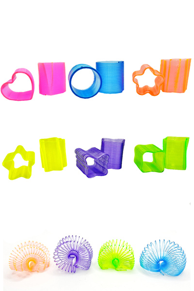 Limmy Kare Şekilli Neon Yeşil Stres Yayı Oyuncak Stres Yayı - 3 cm çapında - ...