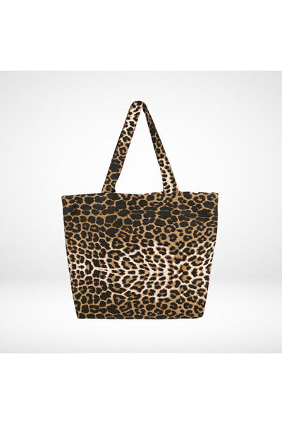 Q.NERY LÉO Tote Leopar Çanta