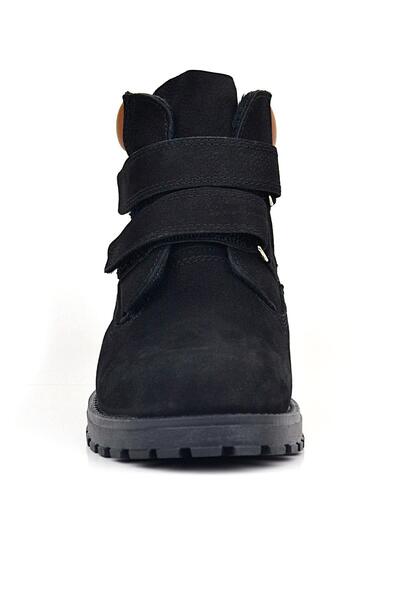 Rakerplus Neson Справжня шкіра Чорний нубку Чоловічі дитячі черевики на липучках