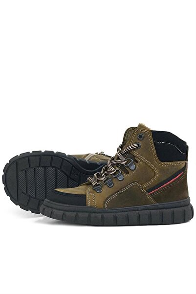 Rakerplus Genuine Leather Sand Color Zippered Boy's Boots