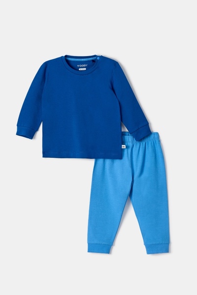 Woody Pamuklu Erkek Bebek Pijama-Pzl - 802-Mavi