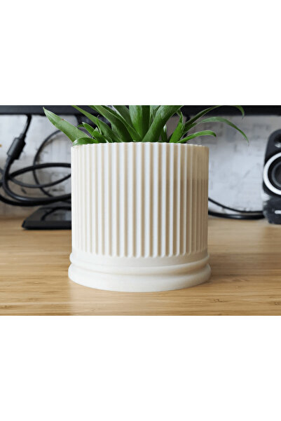 GearStudio Antik Yunan Sütun Tasarımlı Saksı – Modern 3D Baskı Dekoratif Vazo