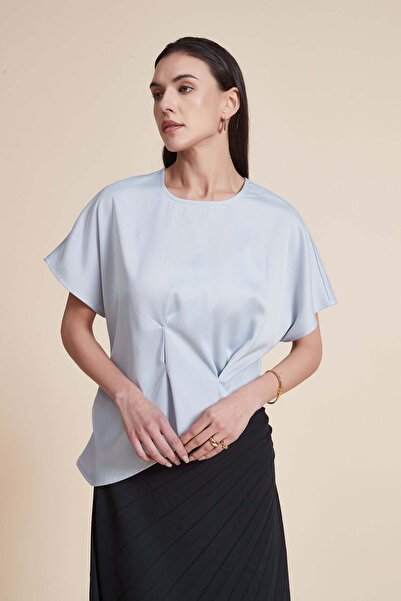 Yola Solid Ruffled Short Sleeve Top