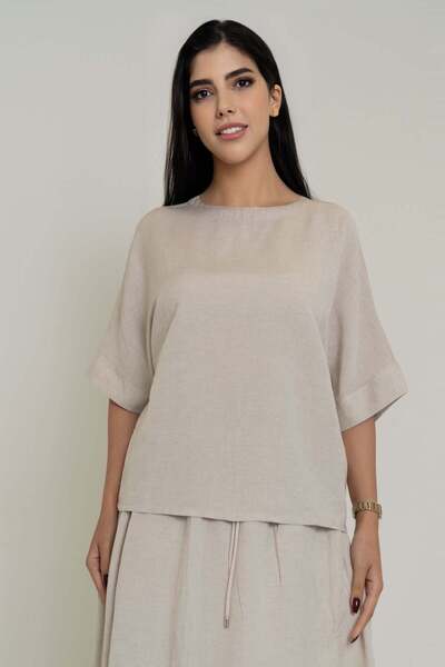 Yola Solid 3/4-Sleeve Top
