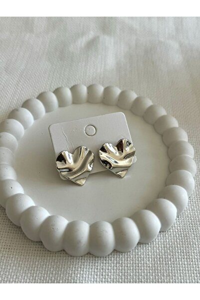 DEMOKAN لوحة مجردة بنمط قلب - أقراط نسائية بتصميم خاص