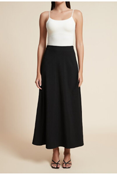 Yola تنورة ميدي سادة مكشكشة