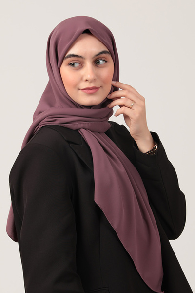 ipekistanbul وشاح حرير المدينة 110 × 110 سم - لون البرقوق