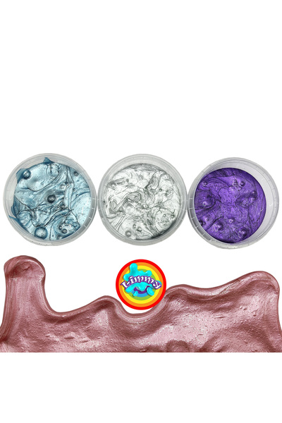 Limmy مجموعة ألعاب Slime Enjoy Metallic Game Gel الملونة Enjoy Polymer Slime التعليمية - 5 قطع