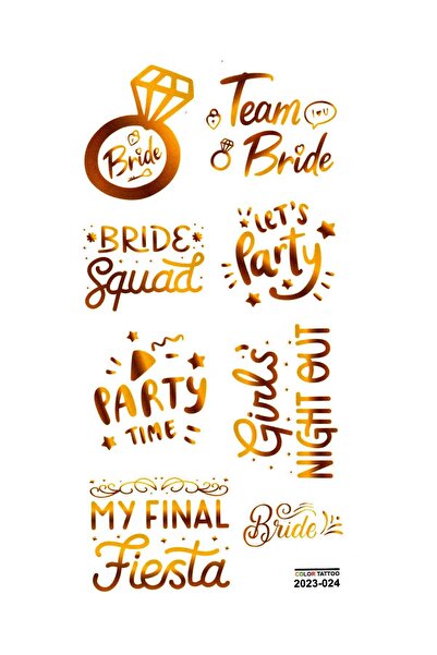 Limmy Tattoo Geçici Dövme Vücut Dövmesi 9x19 cm (renkli024) - Party Bride Evl...