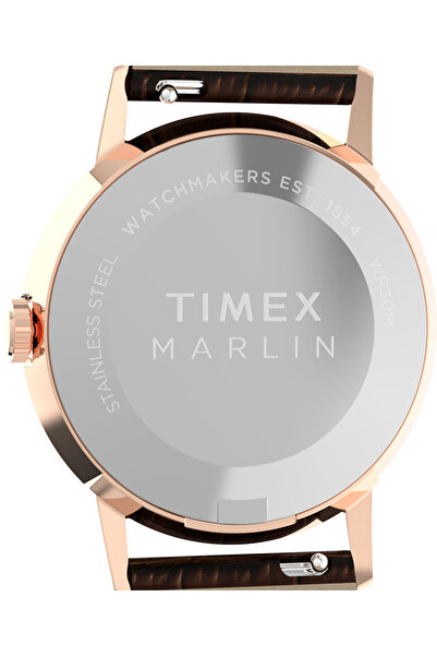 Timex Marlin® Quartz 34mm Leather Strap Watch