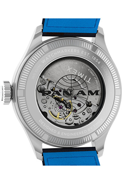 Timex x Pan Am® Waterbury Automatic Ace 41mm Leather Strap Watch