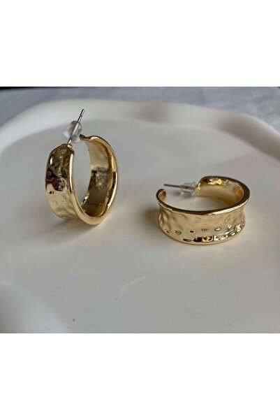 DEMOKAN Stonewashed Boat Shape Women's Earrings