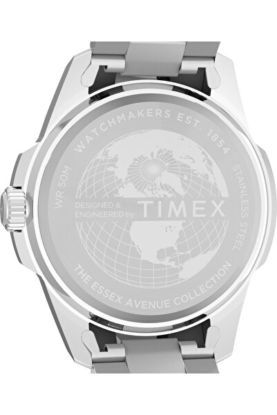 Timex Essex Day and Date 45mm Stainless Steel Bracelet Watch
