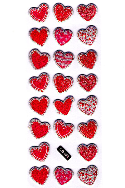 Limmy Caiet cu autocolante în relief - Autocolant planificator, inimă cu mode...