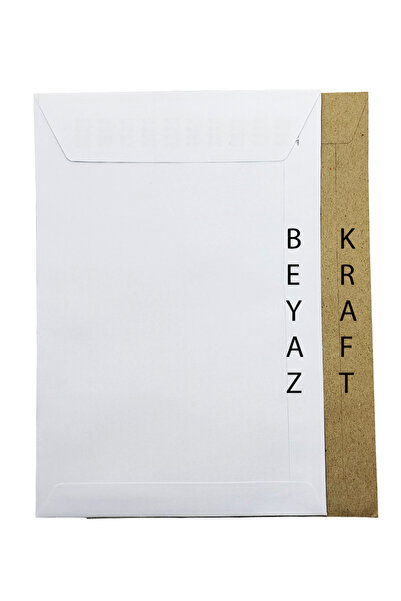 Limmy Zarf A5 boyutunda Beyaz Torba Zarf 17x25 cm - 50 Adet