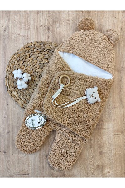 Tomuycuk Welsoft Plush Baby Swaddle Blanket Footed Sleeping Bag |   Winter Thick Coat |   0-12 Months Newborn