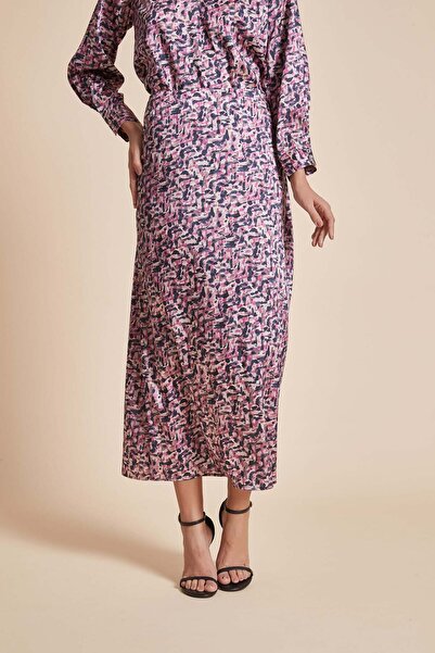 Yola تنورة ماكسي بطبعة جرافيكية