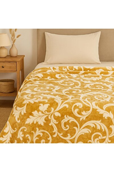 Elega Decor بطانية فلانل مطبوعة بفرع - مزدوجة (200×220 سم) - ناعمة ومريحة