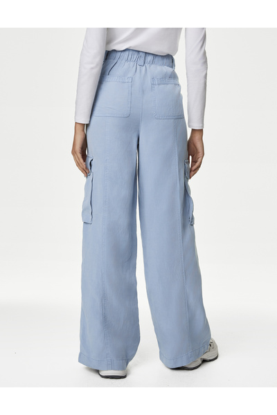 Marks & Spencer Wide Leg Keten Kargo Pantolon