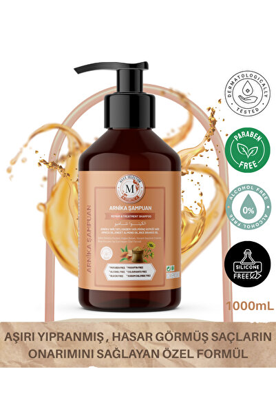MAXXSELECTION Dolgunlaştırıcı Onarıcı Besleyici Uzamaya Yardımcı Güçlendirici Arnika Şampuan 1000ml