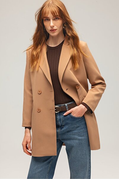 Saade Επαγγελματικό μπουφάν με κουμπιά Camel