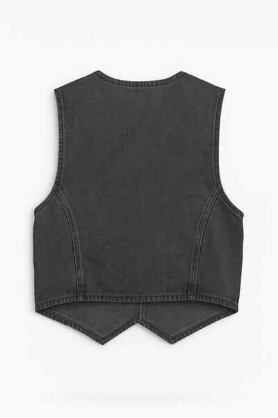 Bluewhite Women's 100% Cotton Light Blue Jean Vest with Pockets