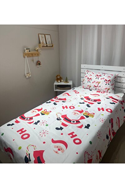 yok yok evim eve dair her şey Set cuvertură de pilota unică cu model de Crăciun, cu cearșaf de pat